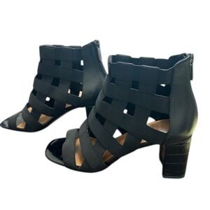 Donald‎ Pliner Bandage Cage Block Heel Sandals Open Toe Ankle Strap Heels Size 7